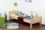 Kinderbett / Jugendbett Buche Vollholz massiv natur 113, inkl. Rollrost - 80 x 200 cm (B x L)