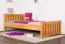 Kinderbett / Jugendbett Kiefer massiv Vollholz Erlefarben 66, inkl. Lattenrost - 100 x 200 cm