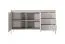 Helles Wohnzimmer - Set A Balta, 4-teilig, Push-to-open Funktion, Farbe: Beige, ABS-Kantenschutz, Beine: Metall