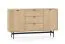 Kommode | Farbe: Eiche Mavelie | 2 Drehtüren | Soft-Close Funktion | 3 Vollauszug Schubladen | 4 Fächer | 150 x 40 x 85 cm | hochwertig Verarbeitet | Sideboard