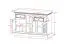 Kommode Gyronde 01, Kiefer massiv Vollholz, Farbe: Weiß / Eiche - 85 x 130 x 45 cm (H x B x T)