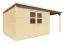 Steiner Shopping Gartenhaus Borchen 01 inkl. Anbaudach und Fußboden, Naturbelassen - 19 mm Elementgartenhaus, Grundfläche: 16,41 m², Flachdach, Doppeltür mit Sicherheitsglas
