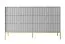 Moderne Kommode mit 6 Schubladen Worthing 64, Farbe: Grau / Gold, 91 x 154 x 39 cm, geriffelte Fronten, viel Stauraum, elegantes Design, langlebig