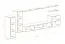Moderne Wohnwand Balestrand 171, Farbe: Eiche Wotan / Weiß - Abmessungen: 160 x 330 x 40 cm (H x B x T), mit genügend Stauraum