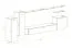Wohnwand mit Stylischen Design Balestrand 14, Farbe: Schwarz / Eiche Wotan - Abmessungen: 160 x 330 x 40 cm (H x B x T), mit Push-to-open Funktion