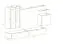 Wohnwand Balestrand 190, Farbe: Schwarz / Eiche Wotan - Abmessungen: 160 x 270 x 40 cm (H x B x T), mit LED-Beleuchtung