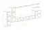 Moderne Wohnwand Kongsvinger 07, Farbe: Eiche Wotan / Weiß Hochglanz - Abmessungen: 160 x 330 x 40 cm (H x B x T), mit Push-to-open System