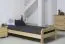 Kinderbett 90 x 200 cm | Massivholz: Kiefer | Natur Lackiert | inkl. Rollrost Abbildung