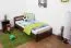 Bettrahmen für Kinder / Kinderbett 90 x 200 cm | Massivholz: Kiefer | Nuss Lackiert | inkl. Rollrost Abbildung