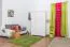 Kleiderschrank | 3 Drehtüren | 4 Schubladen | 3 Fächer | mit Kleiderstange | 133 cm breit | Massivholz | Farbe: Weiß Abbildung