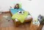 Holzbett 90 x 200 cm Kiefer massiv Eiche Abbildung