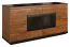 Sideboard, Kommode - Farbe: Walnuss / Schwarz, Breite: 161 cm Abbildung