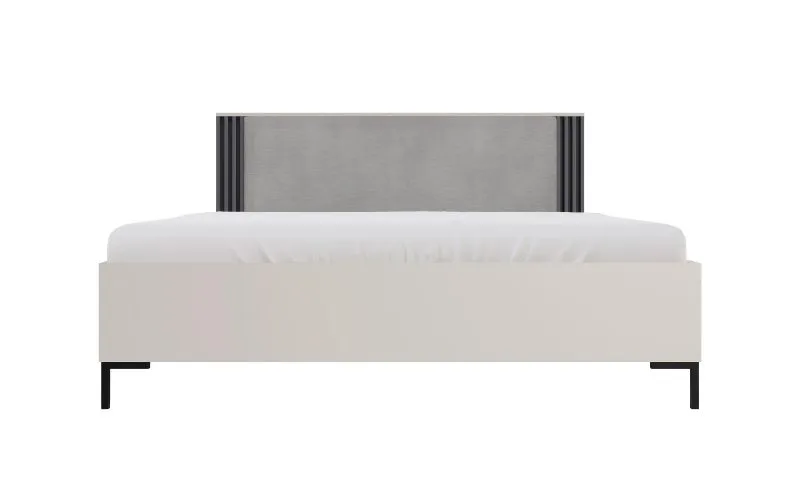 Doppelbett mit Stauraum Niel 19, Farbe: Kaschmir, mit Metalllattenrost mit Hebegestell, Liegefläche: 160 x 200 cm, für Schlafzimmer