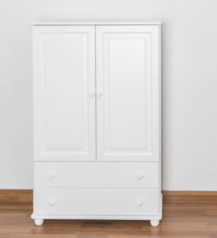 Kommode Kiefer massiv Vollholz weiß lackiert Junco 156 – Abmessung 140 x 90 x 42 cm