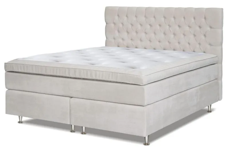 Boxspringbett 120 x 200 cm Weiß Abbildung