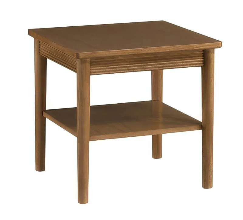 Couchtisch | Eiche Karamell | Wohnzimmertisch | quadratisch | 52 x 52 x 50 cm | 1 Ablagefach | teilmassiv | Inginele 09