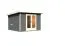 Saunahaus "Anni 1" SET A Farbe: Terragrau - 309 x 309 cm (B x T), Grundfläche: 9,3 m²