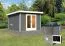Saunahaus "Anni 1" SET A mit Ofen 9 kW, Farbe: Terragrau - 309 x 309 cm (B x T), Grundfläche: 9,3 m²