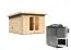 Saunahaus "Anni 1" SET B mit Ofen BIO 9 kW, Farbe: Natur - 309 x 309 cm (B x T), Grundfläche: 9,3 m²