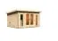 Saunahaus "Anni 2" SET A Farbe: Natur - 369 x 309 cm (B x T), Grundfläche: 9,3 m²