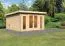 Saunahaus "Anni 3" SET A Farbe: Natur - 369 x 369 cm (B x T), Grundfläche: 13,32 m²