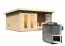 Saunahaus "Anni 5" SET B mit Ofen 9 kW, Farbe: Natur - 509 x 369 cm (B x T), Grundfläche: 19 m²