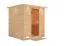 Sauna "Jonna" mit bronzierter Tür und Kranz - Farbe: Natur - 224 x 210 x 206 cm (B x T x H)
