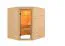 Sauna "Kirsa" mit bronzierter Tür - Farbe: Natur - 196 x 170 x 198 cm (B x T x H)