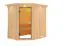 Sauna "Ole" mit bronzierter Tür und Kranz - Farbe: Natur - 165 x 210 x 202 cm (B x T x H)