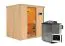 Sauna "Veli" SET mit bronzierter Tür & Ofen 9 kW Edelstahl - 196 x 151 x 198 cm (B x T x H)