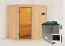 Sauna "Mika" SET mit Ofen externe Steuerung easy 9 kW Edelstahl - 151 x 196 x 198 cm (B x T x H)