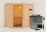Sauna "Mika" SET mit Ofen BIO 9 kW Edelstahl - 151 x 196 x 198 cm (B x T x H)