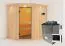 Sauna "Mika" SET mit Kranz und Ofen externe Steuerung easy 9 kW Edelstahl - 165 x 210 x 202 cm (B x T x H)
