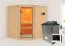 Sauna "Hanko" SET mit bronzierter Tür & Ofen externe Steuerung easy 9 kW Edelstahl - 196 x 170 x 198 cm (B x T x H)