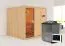 Sauna "Aleksi" SET mit Ofen BIO 9 kW Edelstahl, - 196 x 196 x 198 cm (B x T x H)