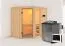 Sauna "Bjarki 1" SET mit bronzierter Tür & Ofen BIO 9 kW Edelstahl - 196 x 151 x 198 cm (B x T x H)