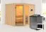 Sauna "Bjarki 3" SET mit bronzierter Tür & Ofen BIO 9 kW Edelstahl - 231 x 196 x 198 cm (B x T x H)