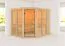 Sauna "Alvara" mit bronzierter Tür - Farbe: Natur - 231 x 196 x 198 cm (B x T x H)