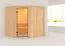 Sauna "Manadis" mit bronzierter Tür - Farbe: Natur - 196 x 178 x 198 cm (B x T x H)