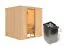 Sauna "Jonina" SET - Farbe: Natur, Ofen 9 kW - 196 x 178 x 198 cm (B x T x H)