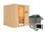 Sauna "Jonina" SET - Farbe: Natur, Ofen externe Steuerung easy 9 kW - 196 x 178 x 198 cm (B x T x H)