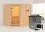 Sauna "Manadis" SET mit bronzierter Tür - Farbe: Natur, Ofen BIO 9 kW - 196 x 178 x 198 cm (B x T x H)
