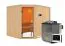 Sauna "Ando" SET mit bronzierter Tür - Farbe: Natur, Ofen BIO 9 kW - 231 x 196 x 198 cm (B x T x H)