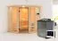 Sauna "Tjelvar 1" SET mit Kranz und Ofen BIO 9 kW - 210 x 184 x 202 cm (B x T x H)