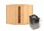 Sauna "Nooa" SET mit Energiespartür - Farbe: Natur, Ofen 9 kW - 196 x 196 x 198 cm (B x T x H)