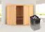 Sauna "Nooa" SET mit graphitfarbener Tür - Farbe: Natur, Ofen 9 kW - 196 x 196 x 198 cm (B x T x H)