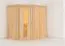 Sauna "Mika" mit Energiespartür - Farbe: Natur - 151 x 196 x 198 cm (B x T x H)