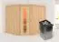 Sauna "Samu" SET mit Energiespartür - Farbe: Natur, Ofen 9 kW - 231 x 196 x 198 cm (B x T x H)