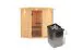 Sauna "Leevi" SET mit Klarglastür, Kranz & Ofen 9 kW - 184 x 165 x 202 cm (B x T x H)