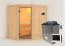 Sauna "Mika" SET mit Klarglastür & Ofen externe Steuerung easy 9 KW - 151 x 196 x 198 cm (B x T x H)